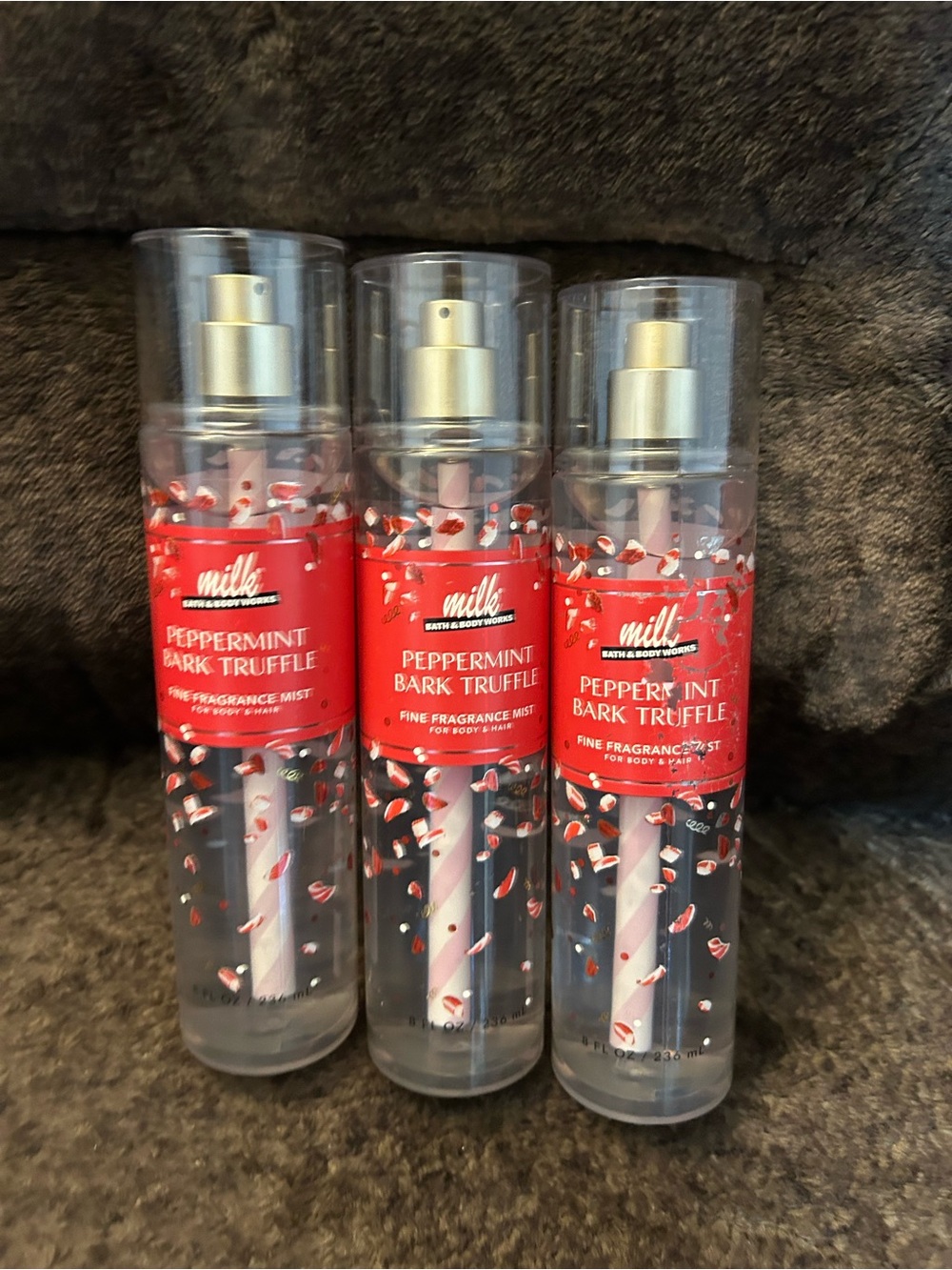 Bath & Body Works Peppermint Bark Truffle Fine Fragrance Mists - Red & White